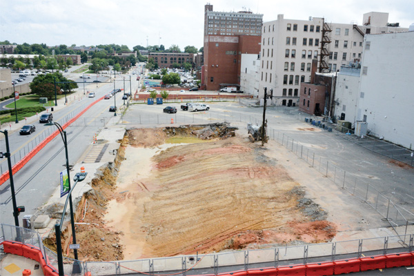 February One Place Parking Deck Still Not Under Construction