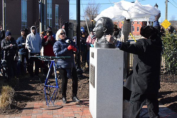 Much Traveled MLK Jr. Bust Unveiled At New Home