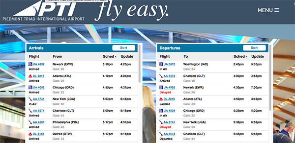 Airport’s New Website Takes Off