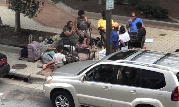 Center City Park Sidewalk Campers Get Some Help