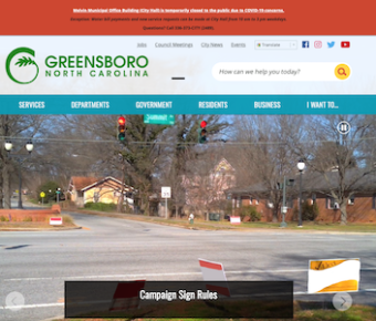 Greensboro’s Website Stuck in Pre-Coronavirus Mode