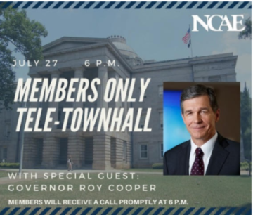 Gov. Cooper Held Virtual Meeting Exclusively With NCAE Teachers