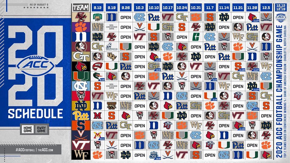 The ACC Football Schedule Still Stands, For Now The Rhino Times of