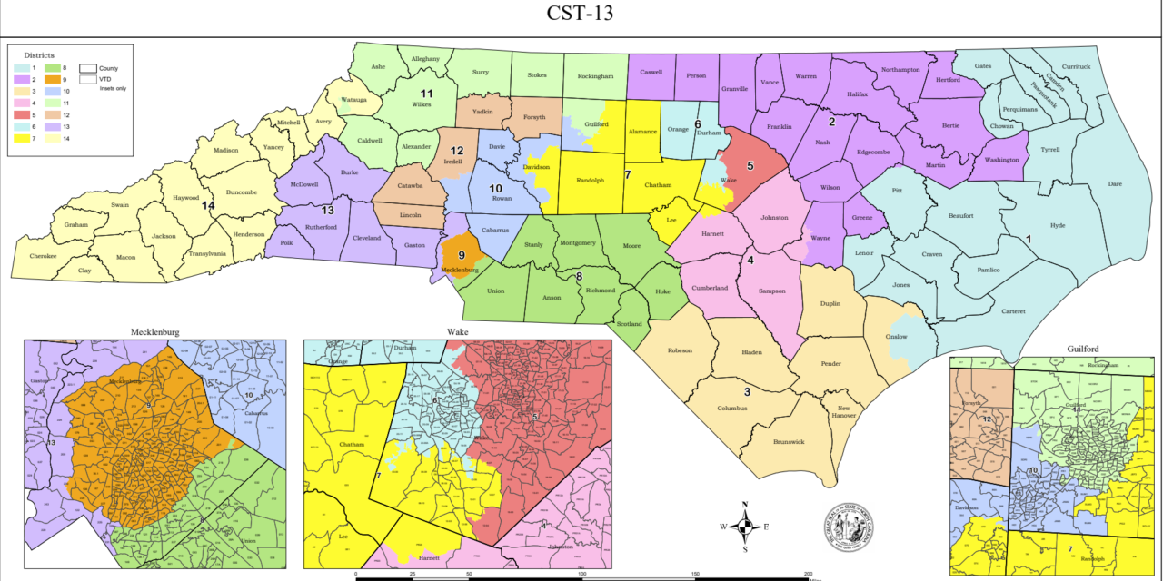 Map Introduced Divides Guilford Into 3 Congressional Districts