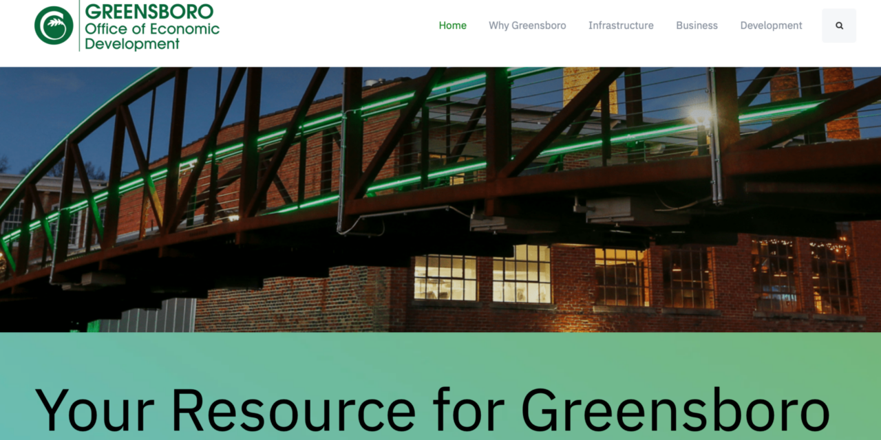 Greensboro’s Economic Development Office Unveils New Website