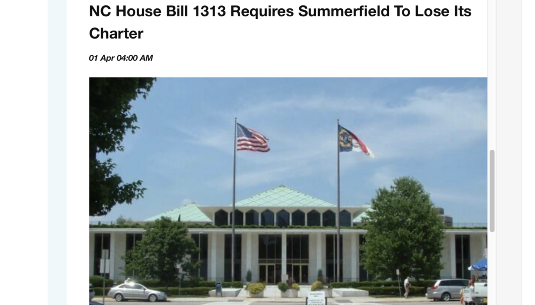 The Town Of Summerfield Is Expected To Keep Its Charter